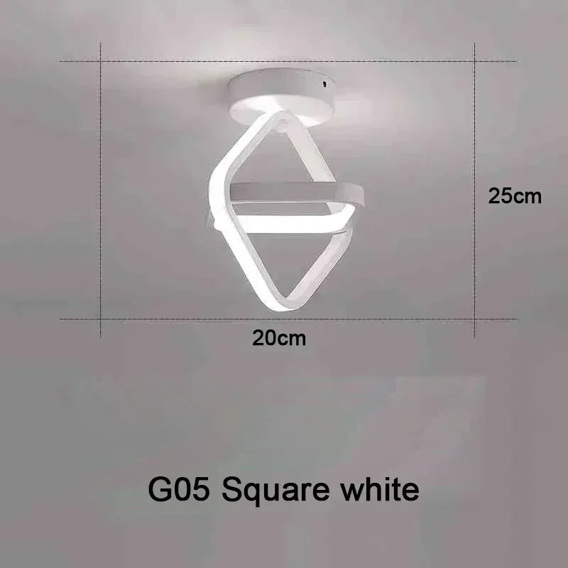 Modern LED Ceiling Light – Multi-Shape Minimalist Flush Mount Lamp with 3-Color Lighting