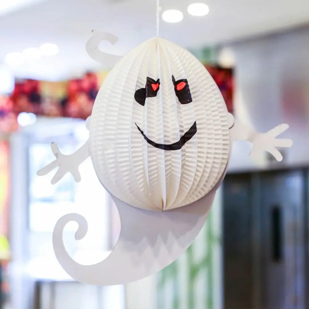 Creative Bat Halloween Party Prop Ghost Spider Halloween Paper Pendant Witch Hat Foldable Pumpkin Lantern Outdoor