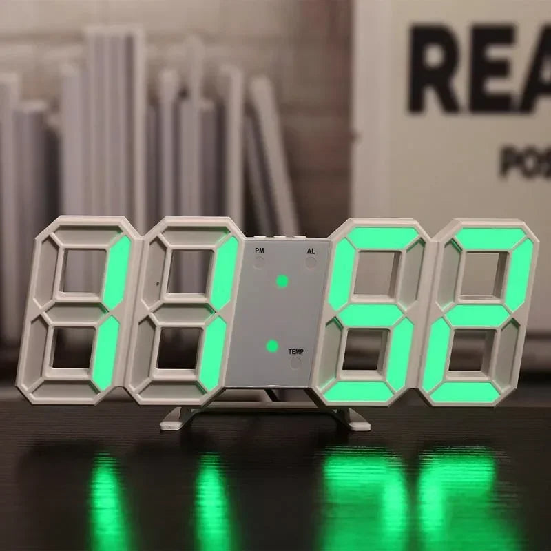Electronic Digital Wall Clock Living Room Bedroom Decoration Decor Watches Home and Decoration Led Modern Alarm Interior Desk
