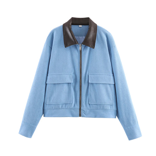 Women’s Pink Loose Fit Casual Jacket – Spring Streetwear Outerwear