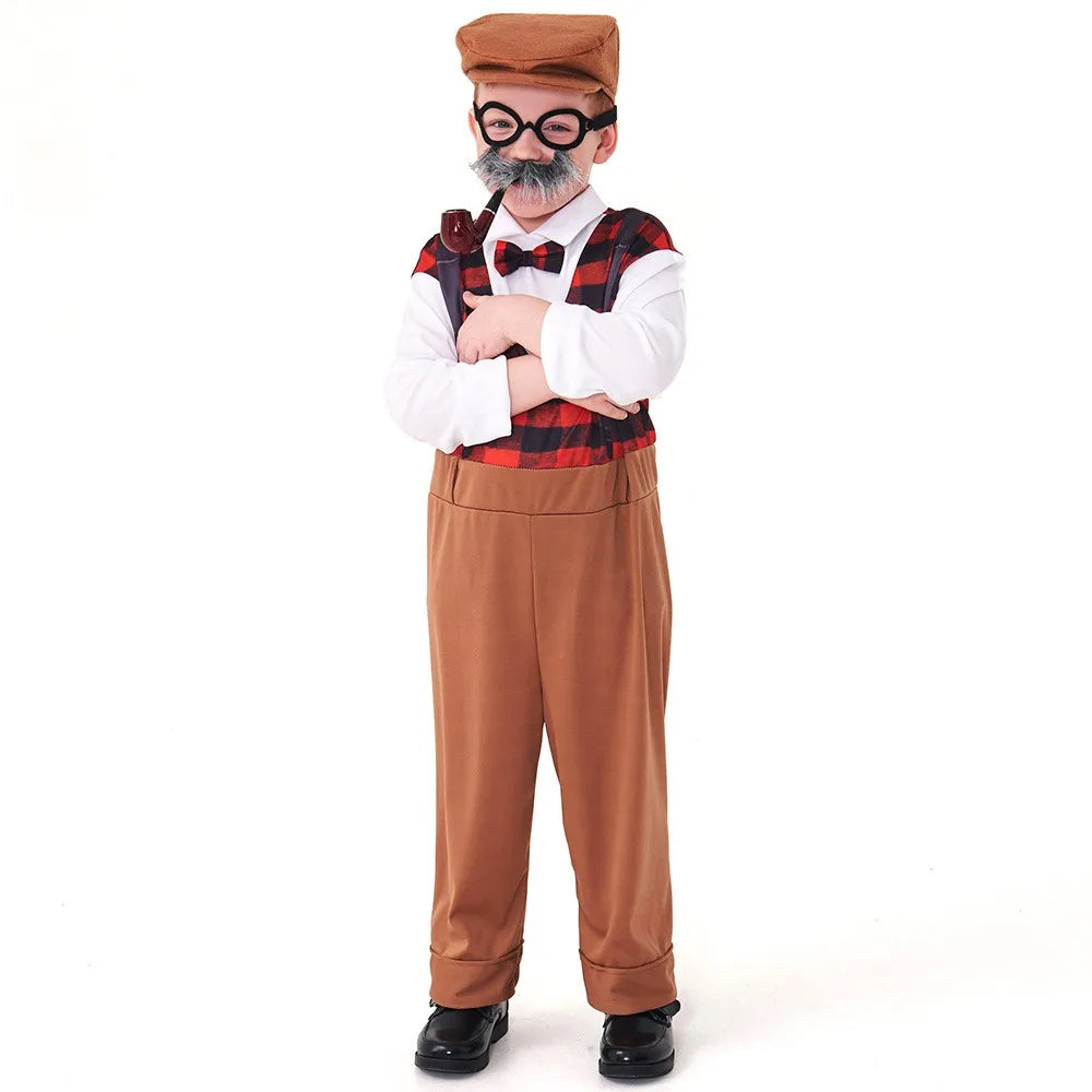 Halloween Children's Cosplay Costumes - Multiple Styles of Grandpa and Centenarian Performance Wear