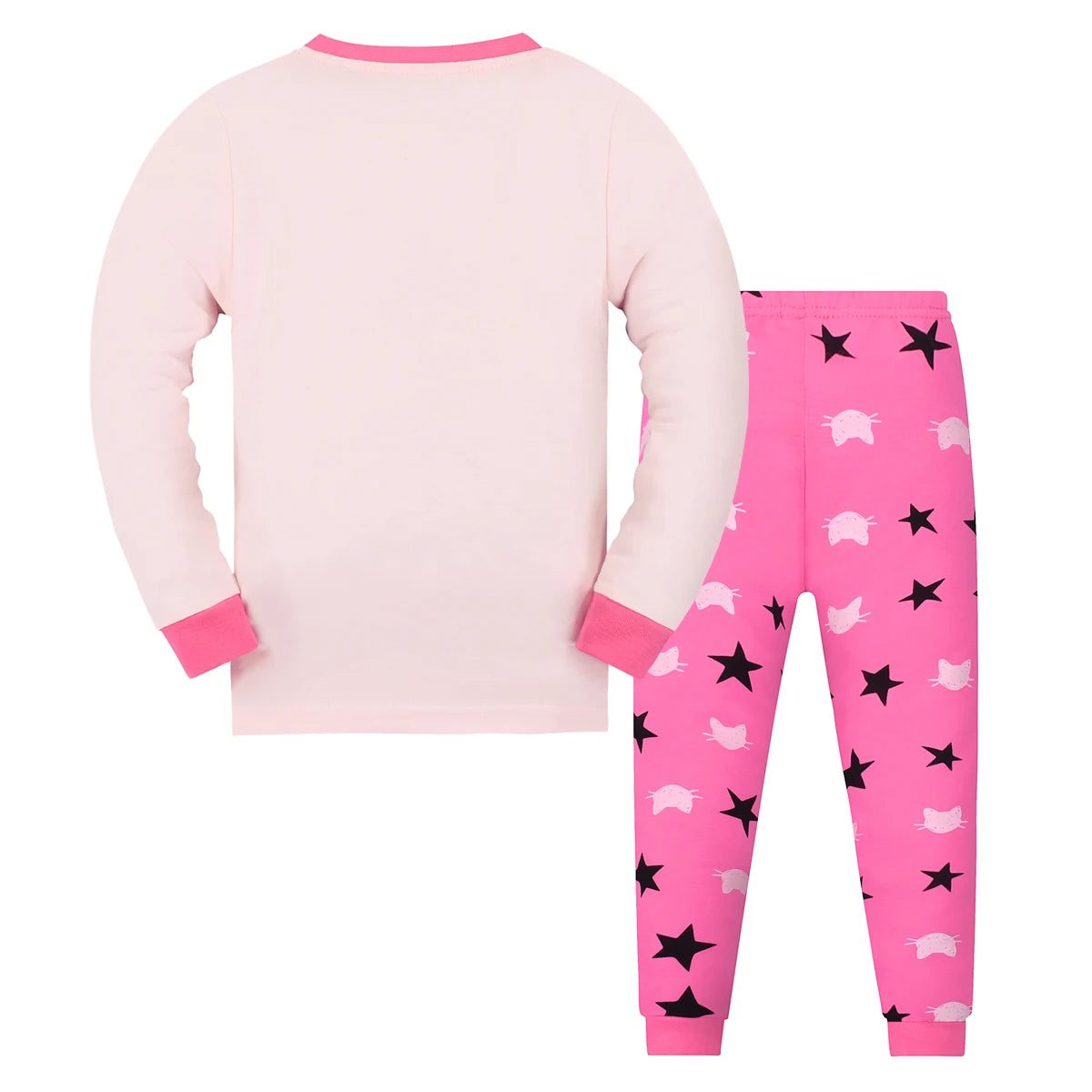 Girls Sweet Cool Cat Pajama Set Breathable Casual Sleepwear
