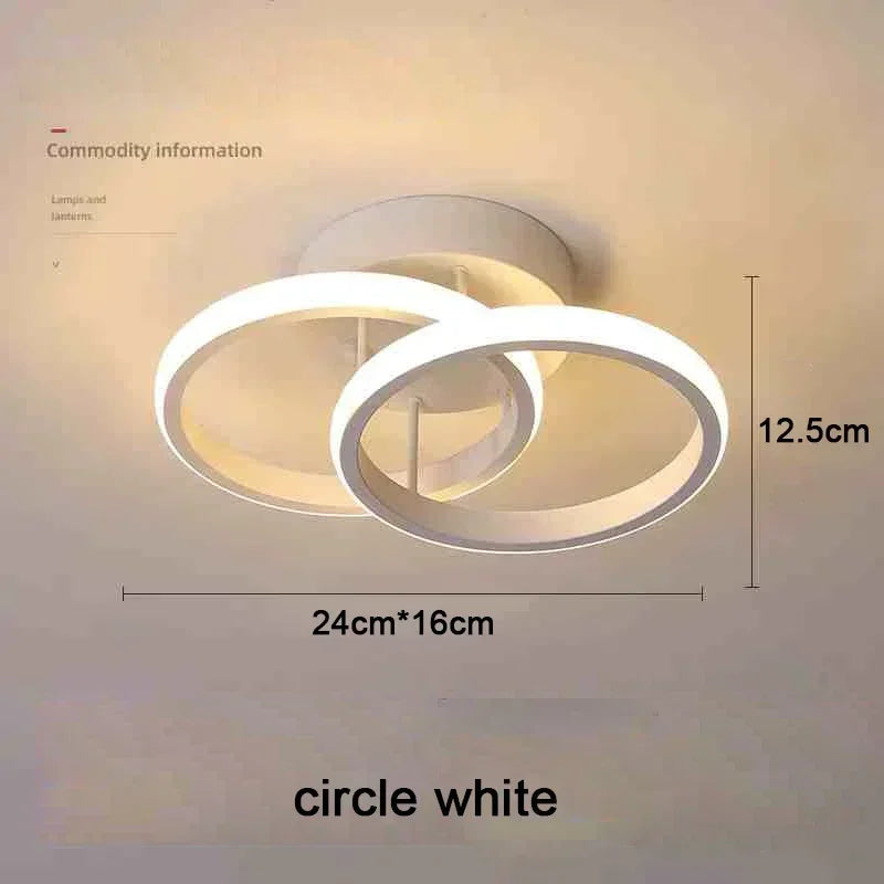 Modern LED Ceiling Light – Multi-Shape Minimalist Flush Mount Lamp with 3-Color Lighting