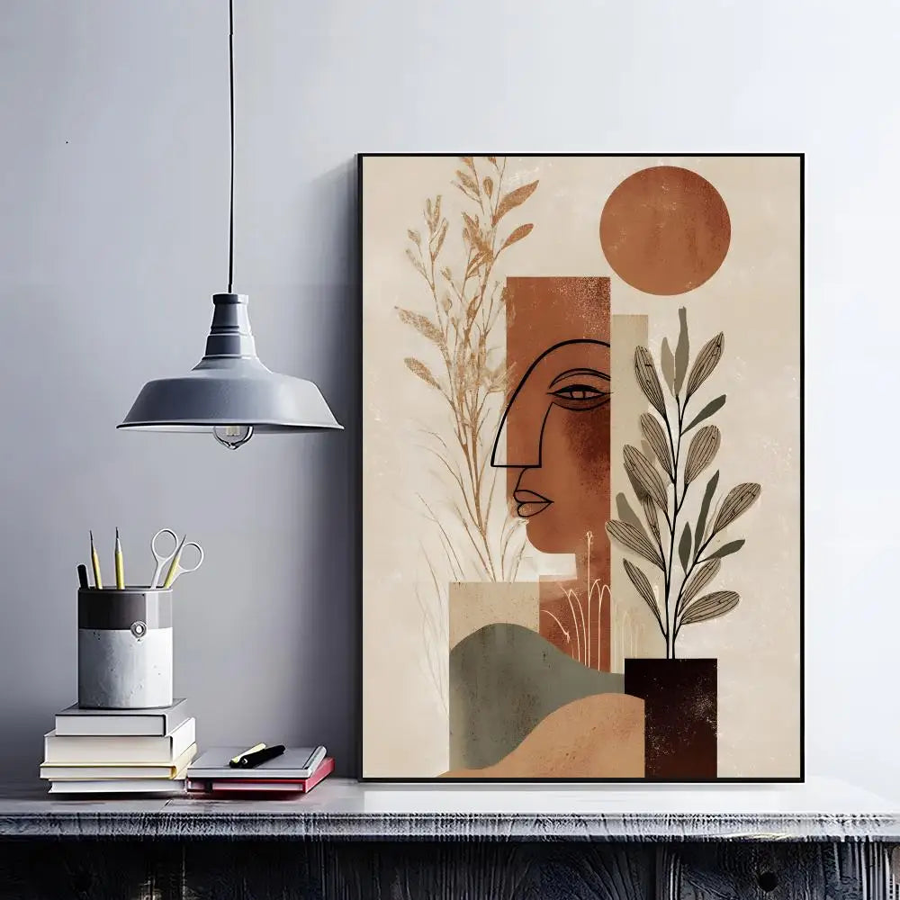 art decor A-Abstract Bohemian Wall Art Poster Classic Home Interior Artwork & Stylish Room Decoration