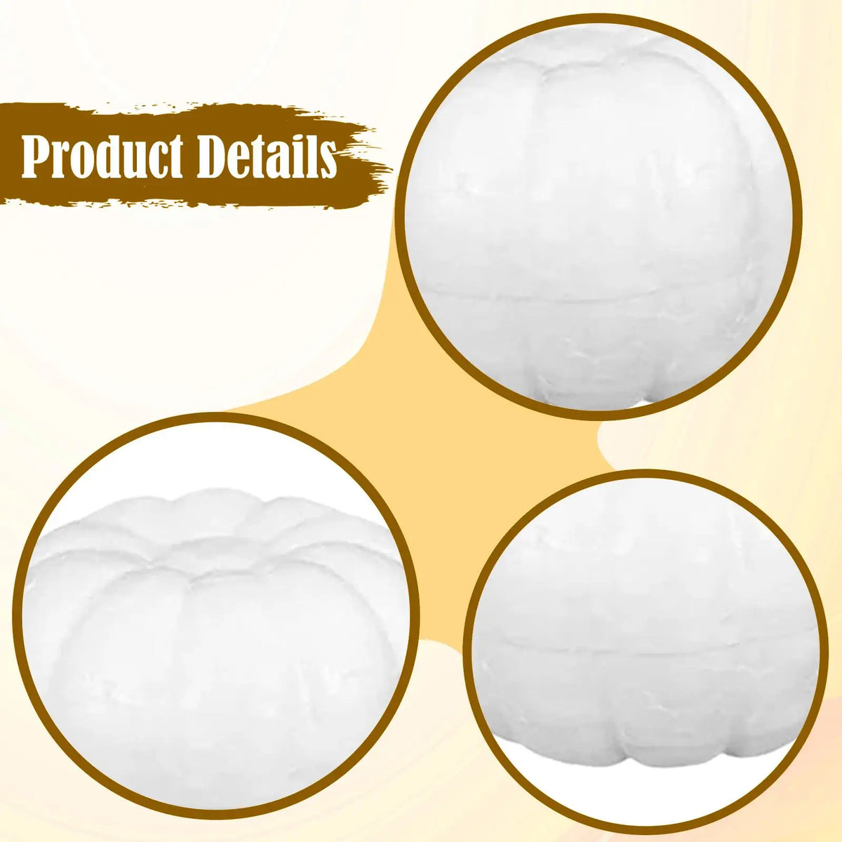 Halloween Foam Pumpkins Props Handmade Artificial Pumpkins for Halloween School Projects Birthday Autumn Fall Harvest Decor