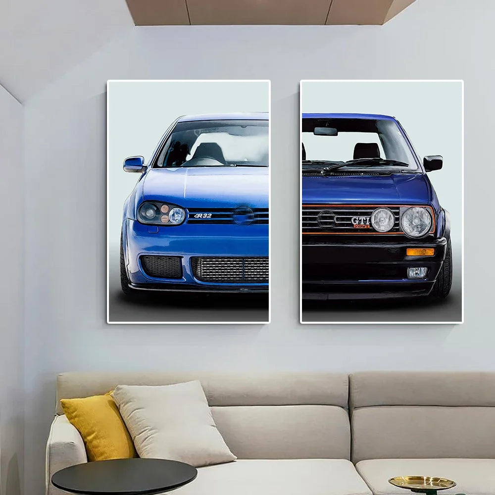 Modern Sports Car Graffiti Canvas Painting Luxury Retro Racing Poster Print Abstract Supercar Wall Art Living Room Home Decor