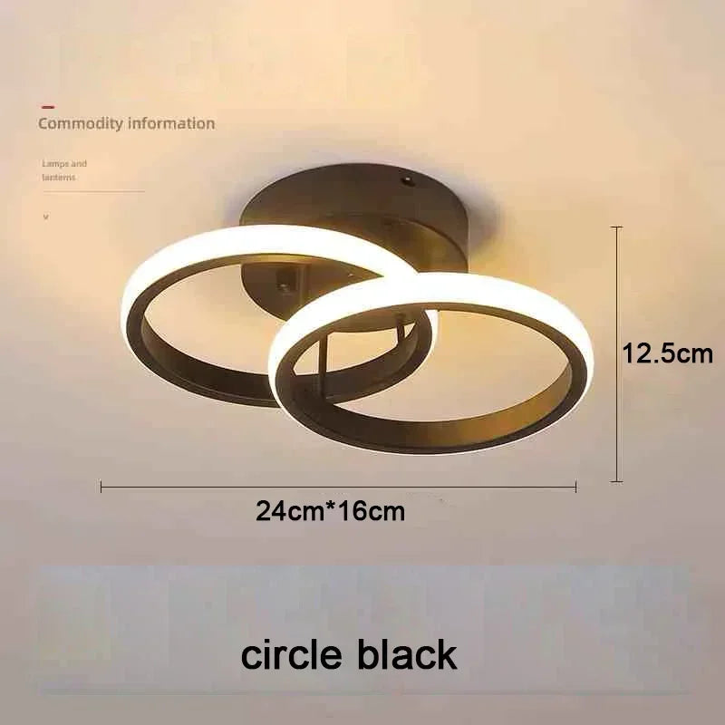 Modern LED Ceiling Light – Multi-Shape Minimalist Flush Mount Lamp with 3-Color Lighting