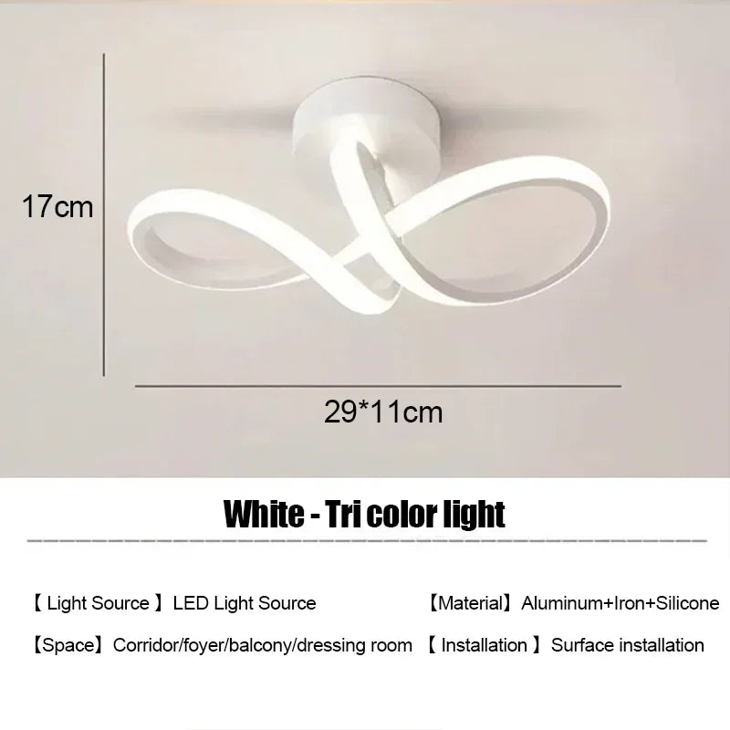 Modern LED Ceiling Light – Multi-Shape Minimalist Flush Mount Lamp with 3-Color Lighting