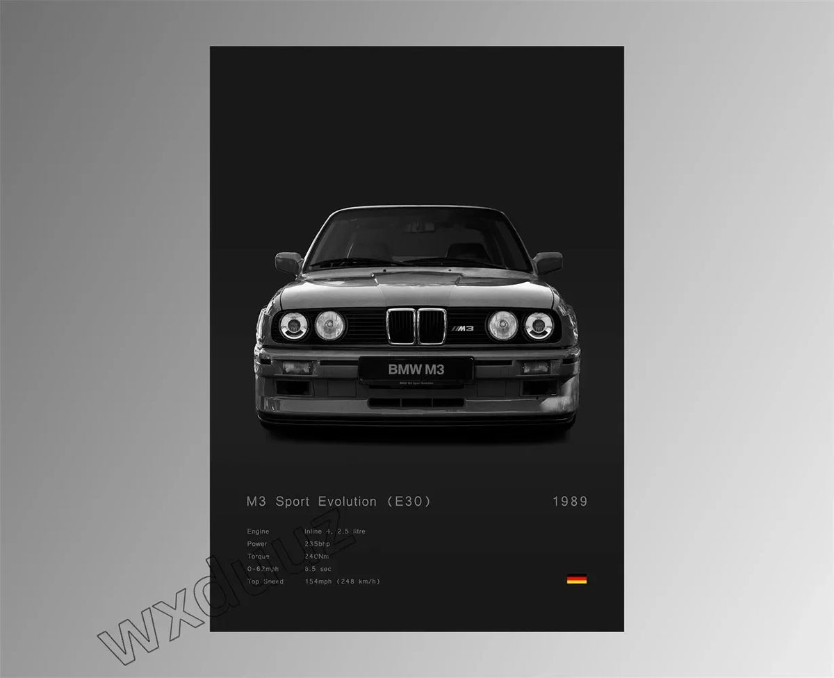 Modern Design Home Decoration Classic Popular Car Brand Motorsport Supercar Canvas Painting Wall Art Aesthetic Room Decor Poster