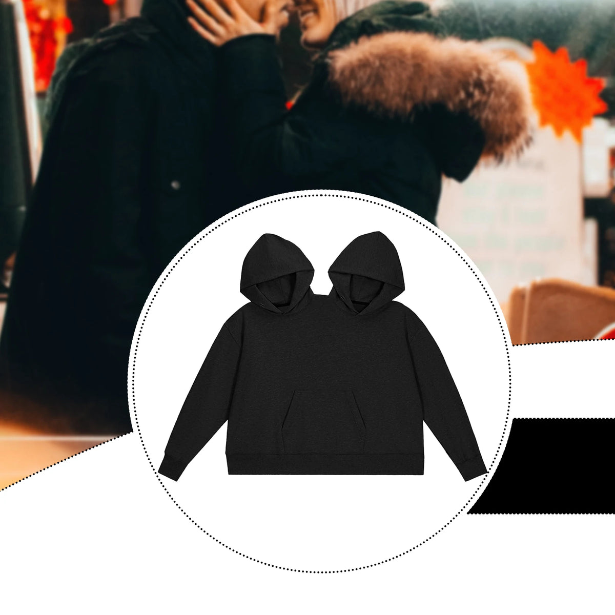 Couple Hoodie Oversized Outerwear Fashionable Intimate Matching Sweatshirts,Spring Autumn Casual Two Person Hoodie Streetwear