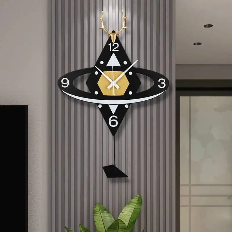 Large Luxury Wall Clock Design Unique Classroom Minimalism Wall Clock Living Room Aesthetic Mecanismo Reloj Pared Furniture Home