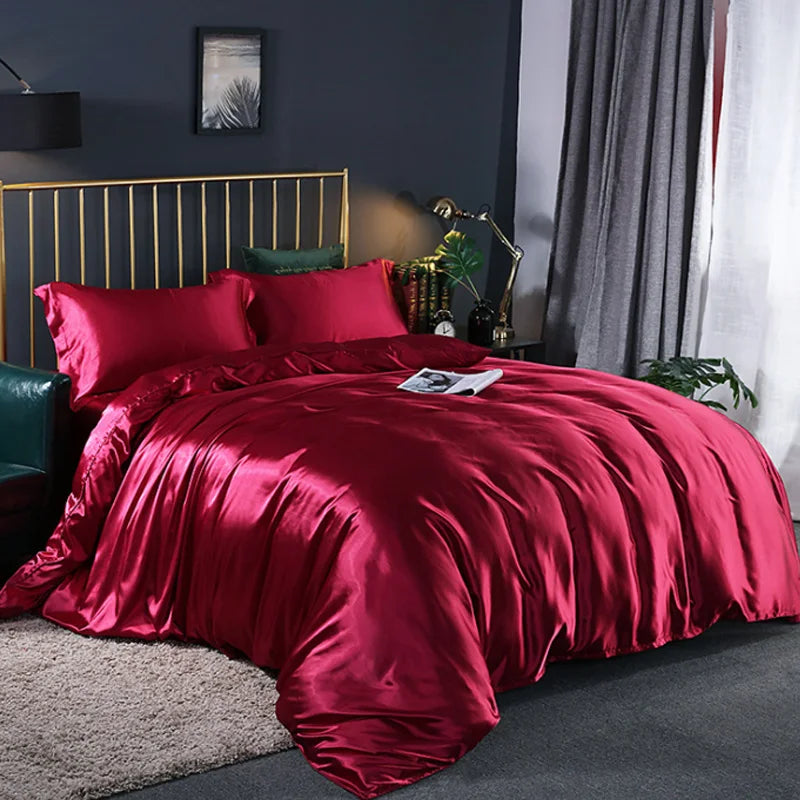 Silky Soft Duvet Cover Set – Textured Microfiber Comforter Cover with Zipper Closure, Corner Ties & Pillow Shams