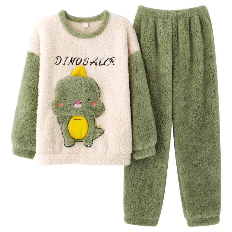 Couples Winter Pajama Set | Soft Kawaii  Cartoon Matching Sleepwear
