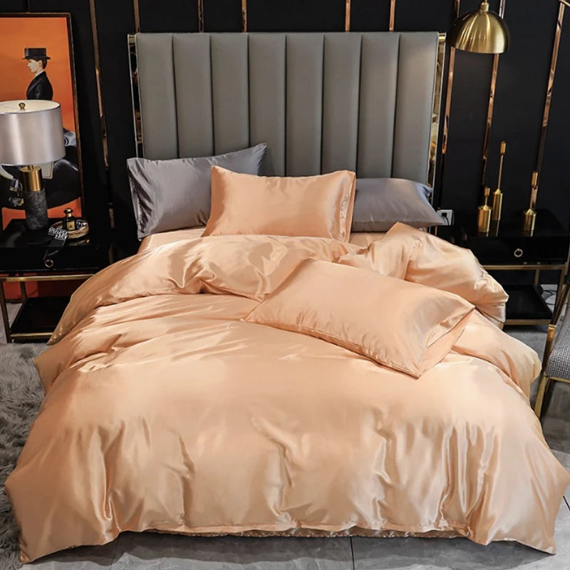 Silky Soft Duvet Cover Set – Textured Microfiber Comforter Cover with Zipper Closure, Corner Ties & Pillow Shams