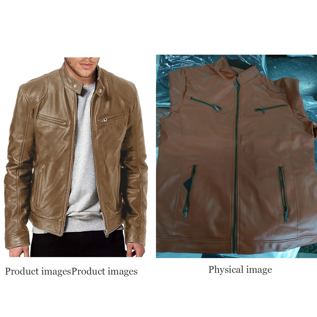 Men's Motorcycle Leather Jacket – Casual Fashion Biker Coat