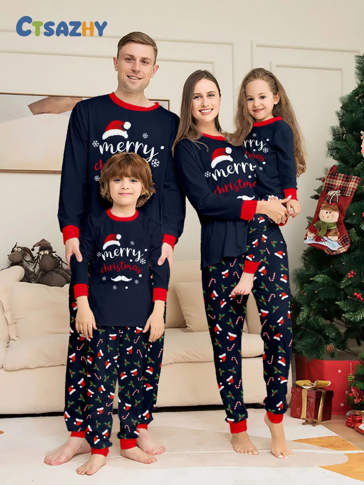Family Couples Christmas Pajamas Matching Sets Womens Mens Pjs Long Sleeve Sleepwear Holiday Lounge Sets 2026
