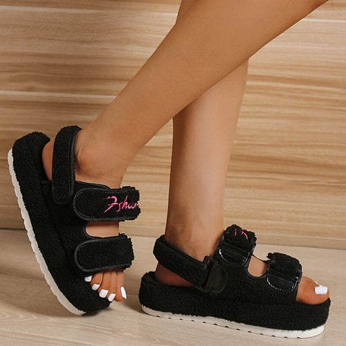Women’s Casual Thick-Soled Sandals – Stylish Summer Shoes in Orange, Blue, Black & Green