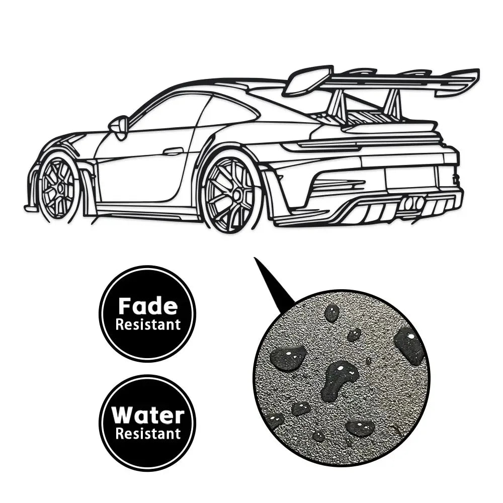 1pc Supercar Metal Wall Art - Modern Iron Racing Car Outline Decor for Home, Perfect Gift for Car Enthusiasts