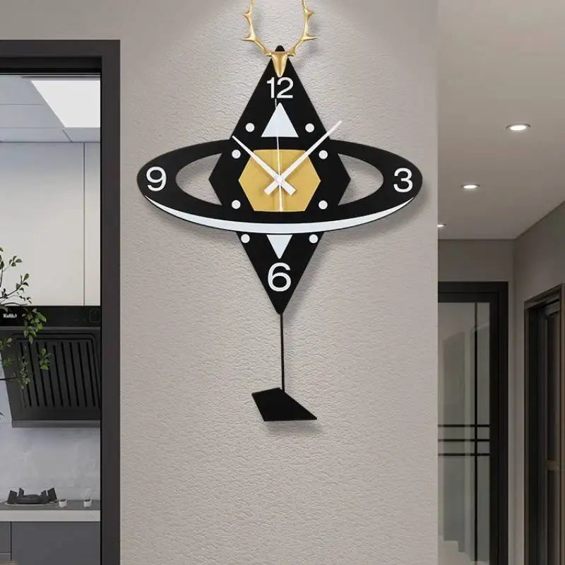 Large Luxury Wall Clock Design Unique Classroom Minimalism Wall Clock Living Room Aesthetic Mecanismo Reloj Pared Furniture Home