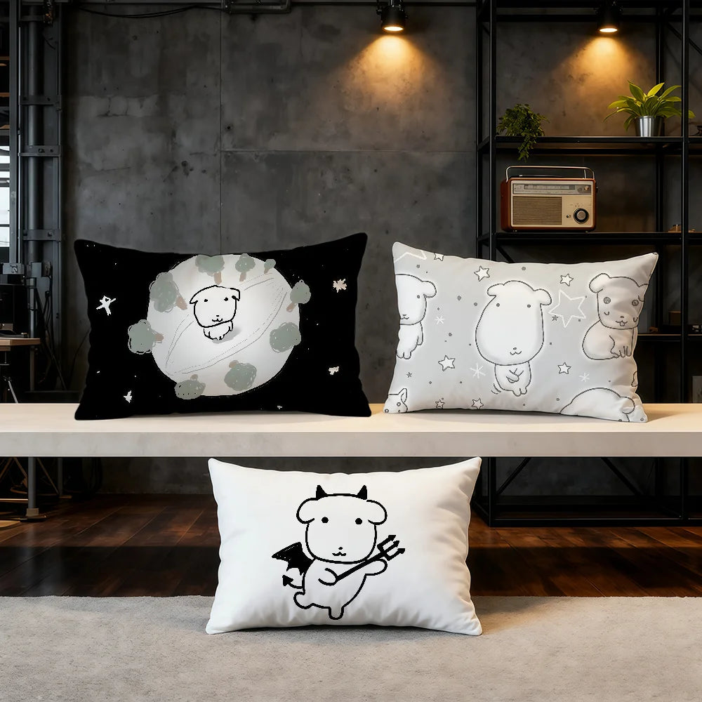 GANADI Anime Cushion Cover, Double-Sided Printed 100% Polyester Decorative Pillowcase, Anime Throw Cushion Cover for Sofa, Bedroom, Bedding, Office, Car & Room Decor