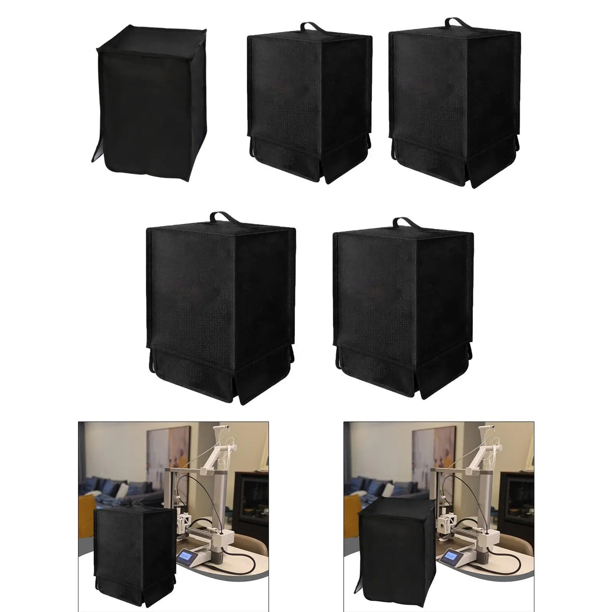 MagiDeal 3D Printer Enclosure – Portable Oxford Fabric & Aluminum Film Protective Cover, Dustproof, Heat-Resistant & Blackout Design