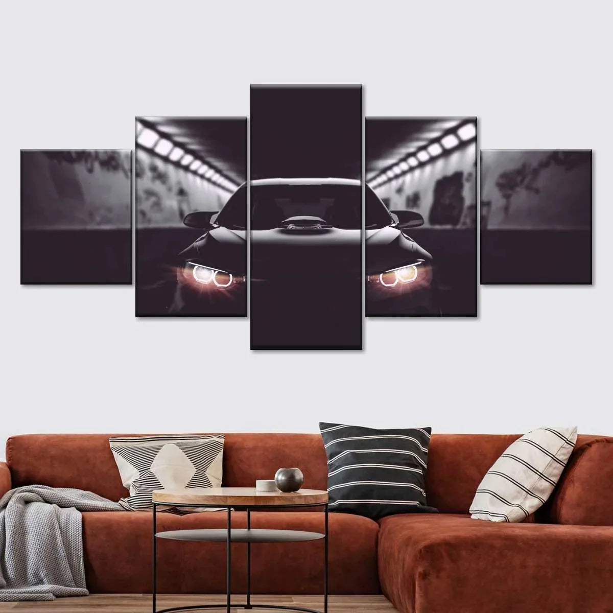 5 Panel Sports Car Wall Art Unframe Vehicle Canvas Painting HD Print for Living Room Home Decoration Racing Car Poster Wall Art