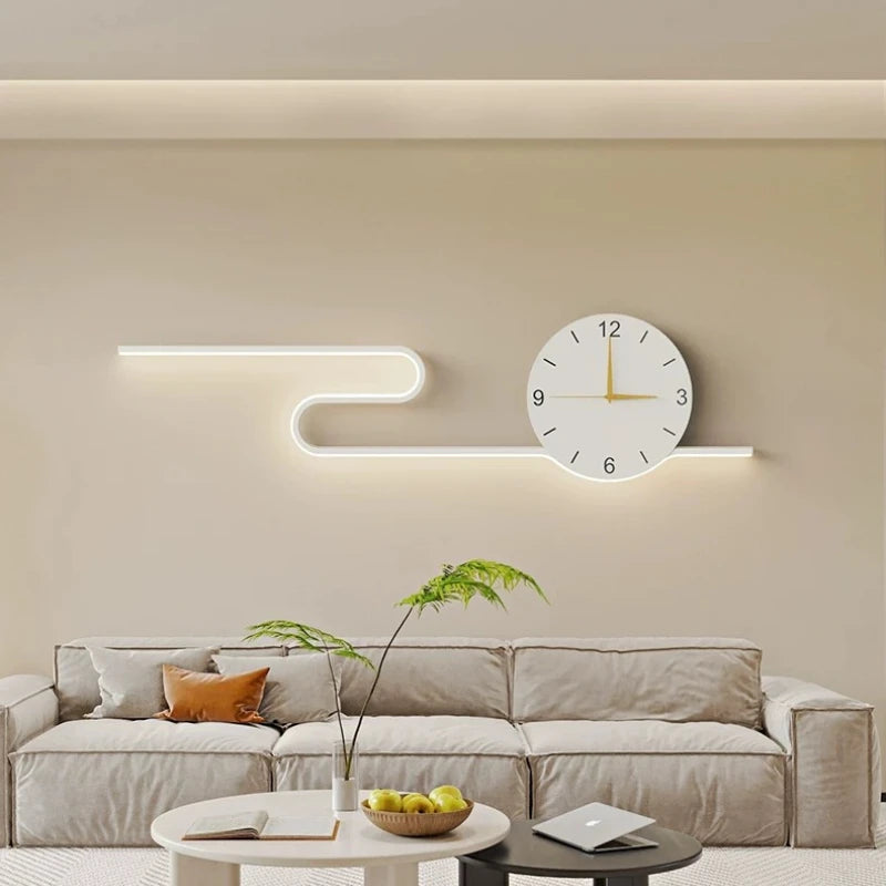 Silent Large Wall Clocks Led Living Room Art Creative Wall Clocks House Movement Horloge Murale Home Decoration Accessories