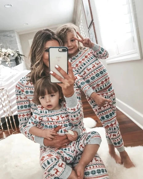 Family Christmas Matching Pajamas Set Xmas Adult Kids Mother And Daughter Father Son Sleepwear Baby Family Look Outfits