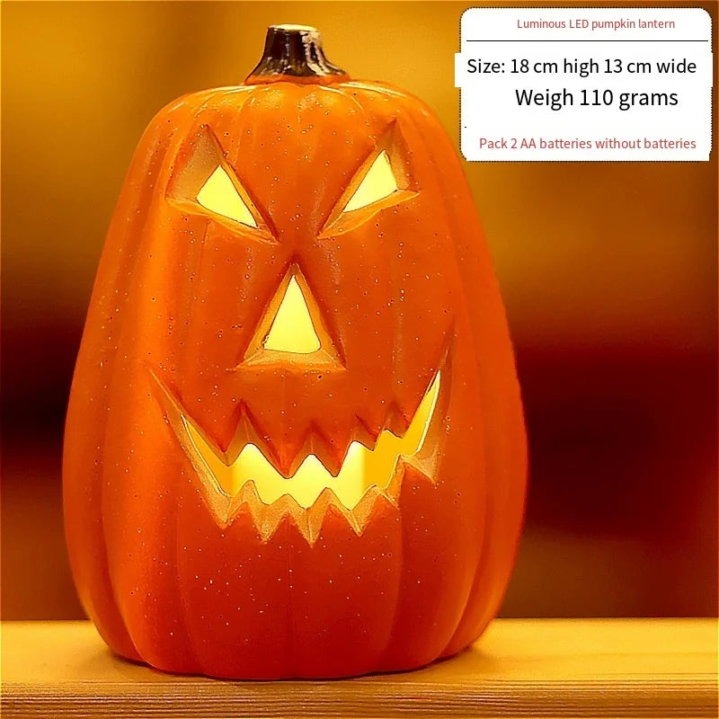 1Pc Decorative Pumpkin Halloween Props Lantern Decor Pumpkin Decoration Pumpkin Light Outdoor Halloween Decorations