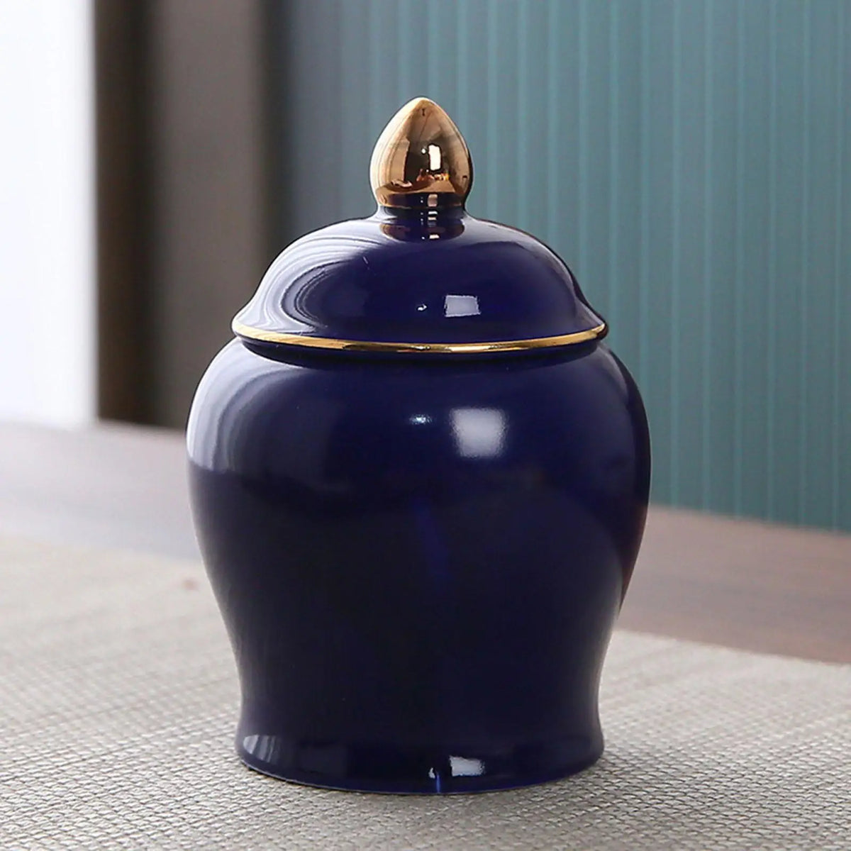 Ceramics Airtight Kitchen Canisters Polished Tea Canister Food Storage Jar for Sugar Kitchen Storage Canister Jar Tea Coffee