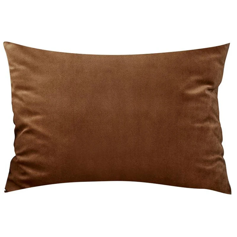 Decorative Velvet Pillow Cover for Sofa, Nordic Retro Style Solid Square Throw Cushion Case, Woven Plain Pillowcase for Living Room, Bedroom, Chair & Home Decor