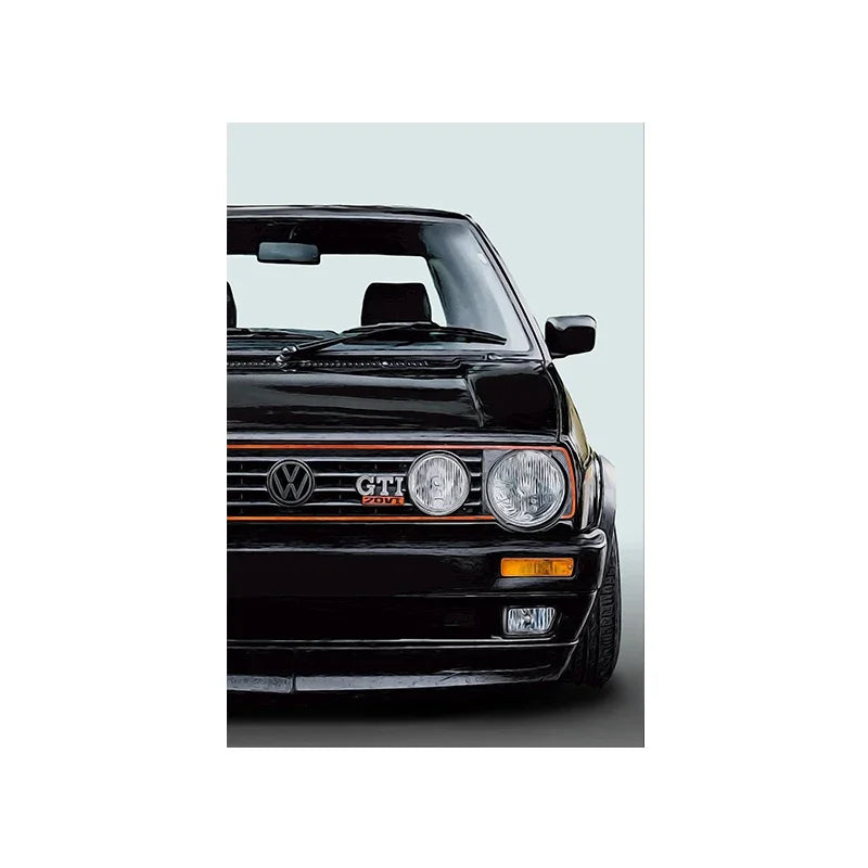 Modern Sports Car Graffiti Canvas Painting Luxury Retro Racing Poster Print Abstract Supercar Wall Art Living Room Home Decor