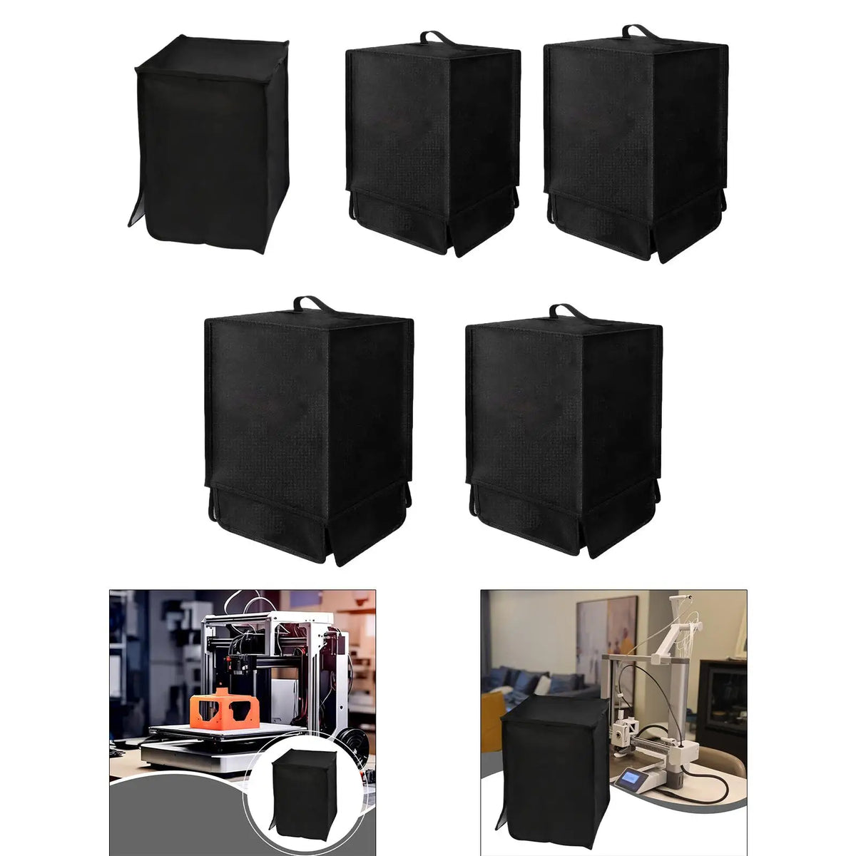 MagiDeal 3D Printer Enclosure – Portable Oxford Fabric & Aluminum Film Protective Cover, Dustproof, Heat-Resistant & Blackout Design