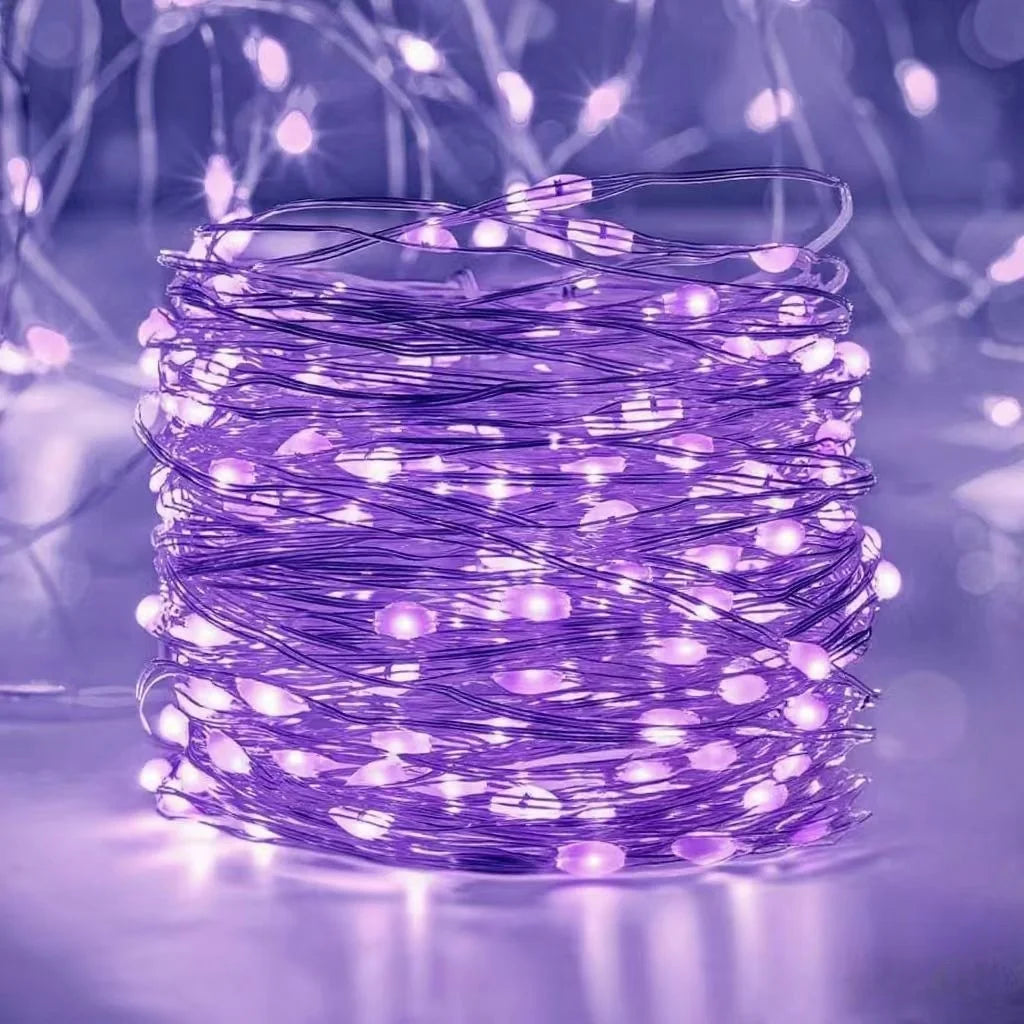 Battery Powered String Lights, 10–100 LED Copper Wire Fairy Lights for Christmas, Wedding, Camping, Holiday Party, Flower & Home Decor