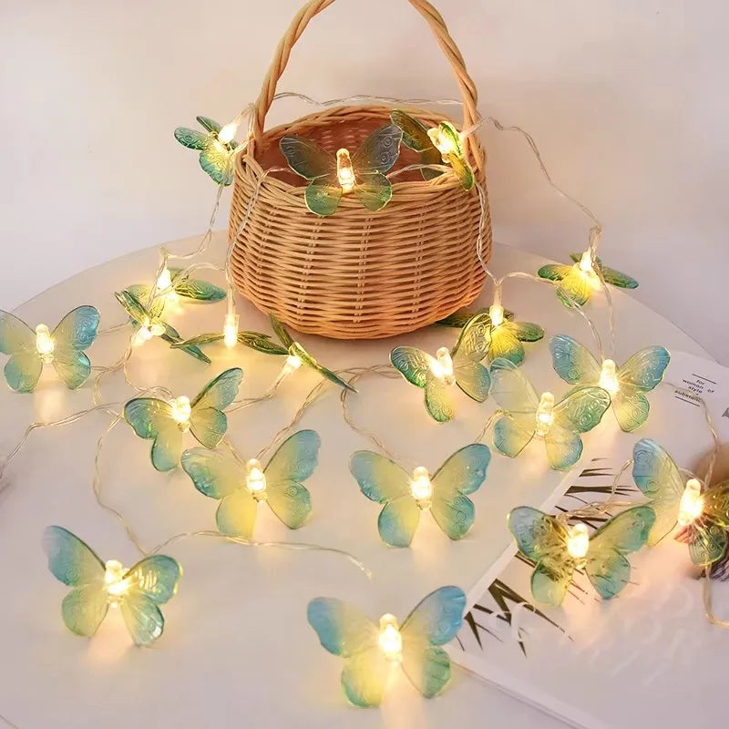 LED Butterfly String Lights 1.5M–6M, Warm White Fairy Lights with Butterfly Garland Design, USB & Battery Options for Girls’ Bedroom, Wedding, Birthday & Party Decor