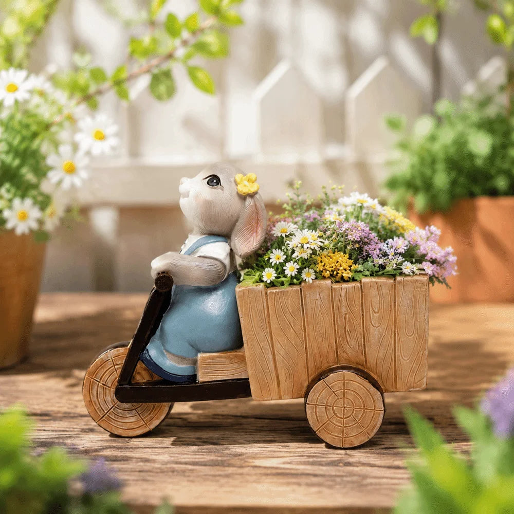 Cute Cartoon Dog Flower Pot, Funny Resin Succulent Planter & Desktop Ornament, Adorable Animal Plant Holder for Tabletop, Home, Office, Bedroom & Garden Decor