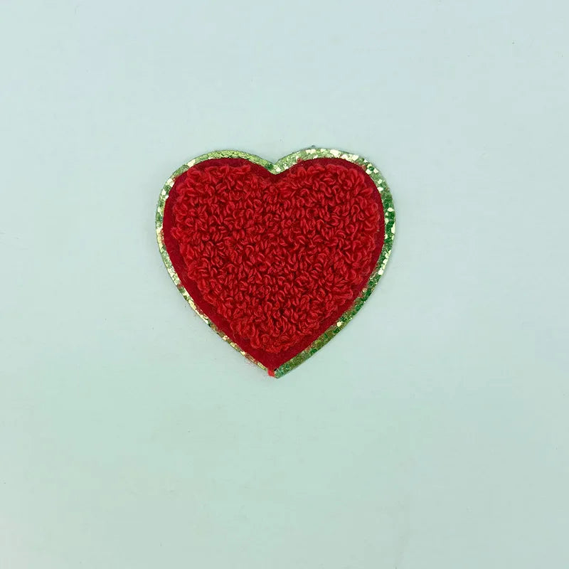 Red Letter Sticker Patches 5.5cm, Embroidered Chenille Alphabet Appliques for Clothing, Jackets & Bags, Stick-On DIY Fabric Accessories