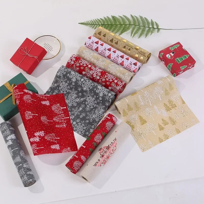 Christmas Table Runner with Embroidered Snowflakes, White Festive Holiday Tablecloth 28×270cm, Rustic Christmas Dining Table Decor for Home, Party, Wedding & Dinner