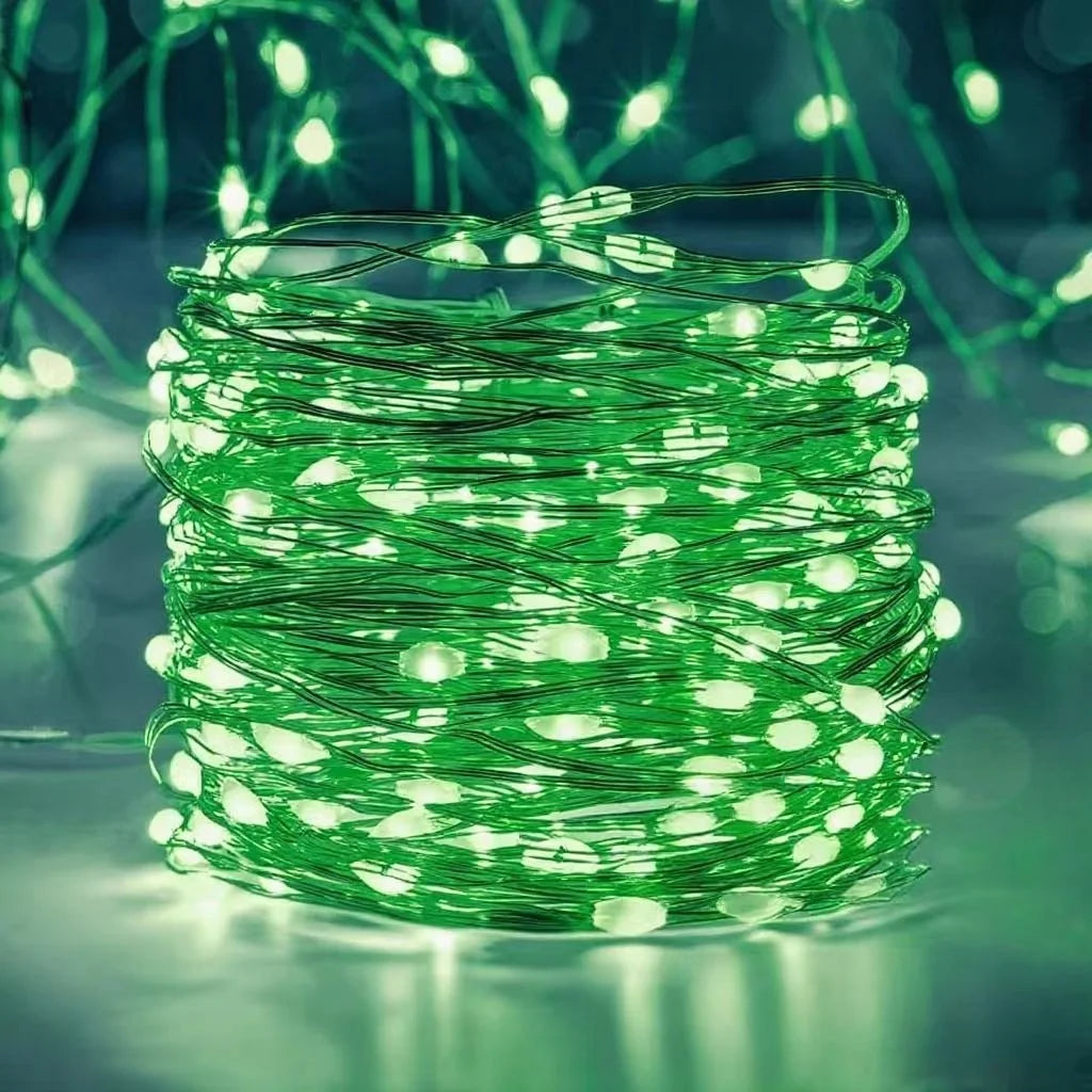 Battery Powered String Lights, 10–100 LED Copper Wire Fairy Lights for Christmas, Wedding, Camping, Holiday Party, Flower & Home Decor