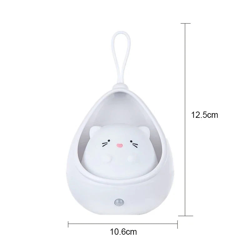 Rechargeable LED Night Light with Motion Sensor, USB Bedside Lamp with 120° Human Sensing, 3 Modes Warm Light for Bedroom, Hallway, Corridor & Table Decor