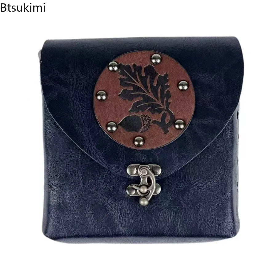 Halloween Cosplay Costumes for Women Fashionable PU Balck Brown Retro Hand-held Wallet Vintage Viking Knight Pirate Accessories