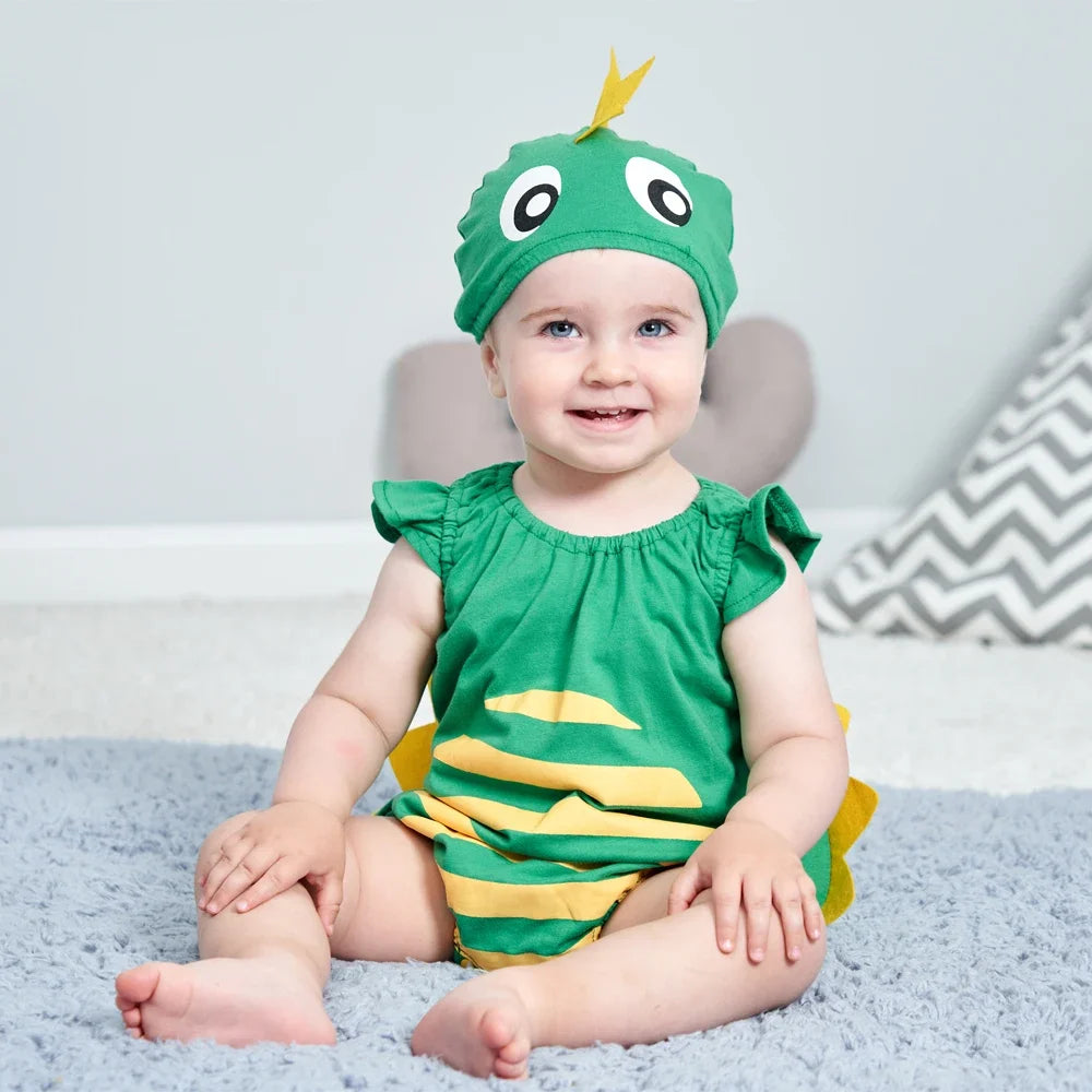Halloween Costumes for Baby Boys Girls Snowman Dinosaur Chef Cowboy Rompers Short Infant Toddler Birthday Photograph Fancy Dress