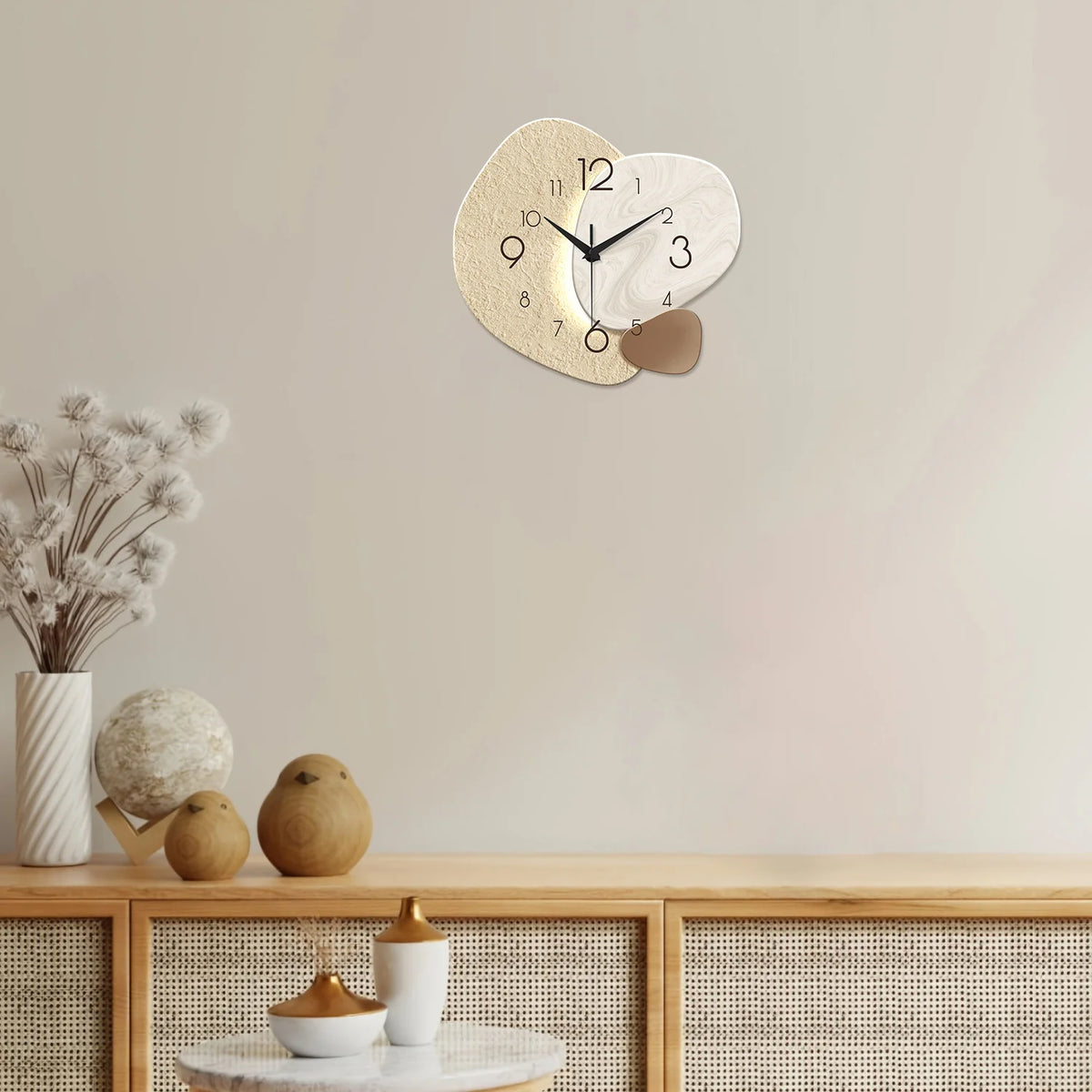 Modern Simple Wall Clock, Silent Quartz Clock, Bedroom Clock Living Room Sofa Background Decoration Wall Clock, No Battery