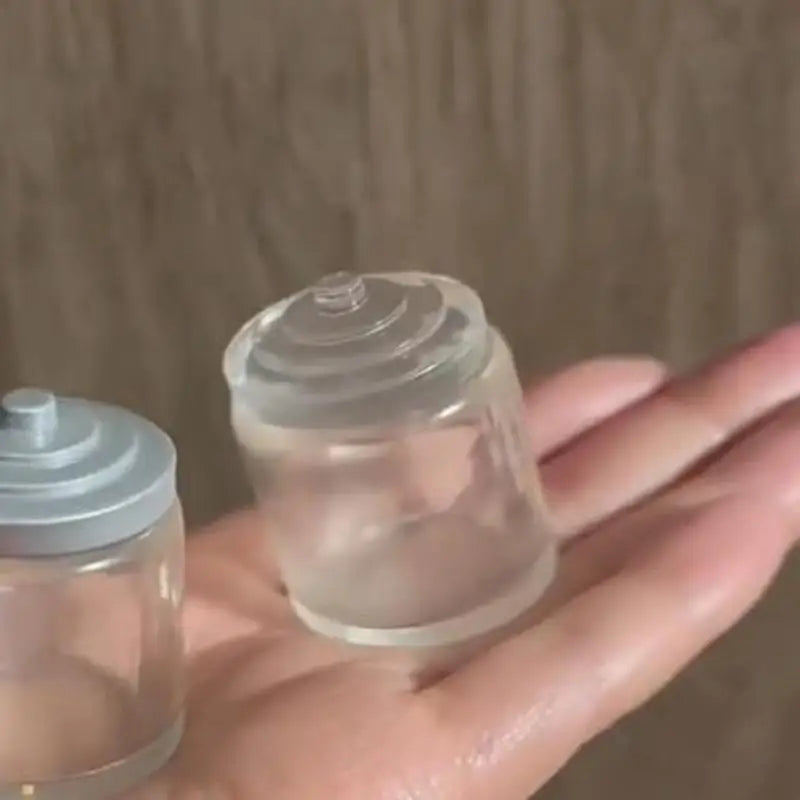 1/10Pcs 1/6 Dollhouse Mini Food Toy Sealed Can Cute And Exquisite Miniature Kitchen Glass Bottle Model With Caps DIY Accessories
