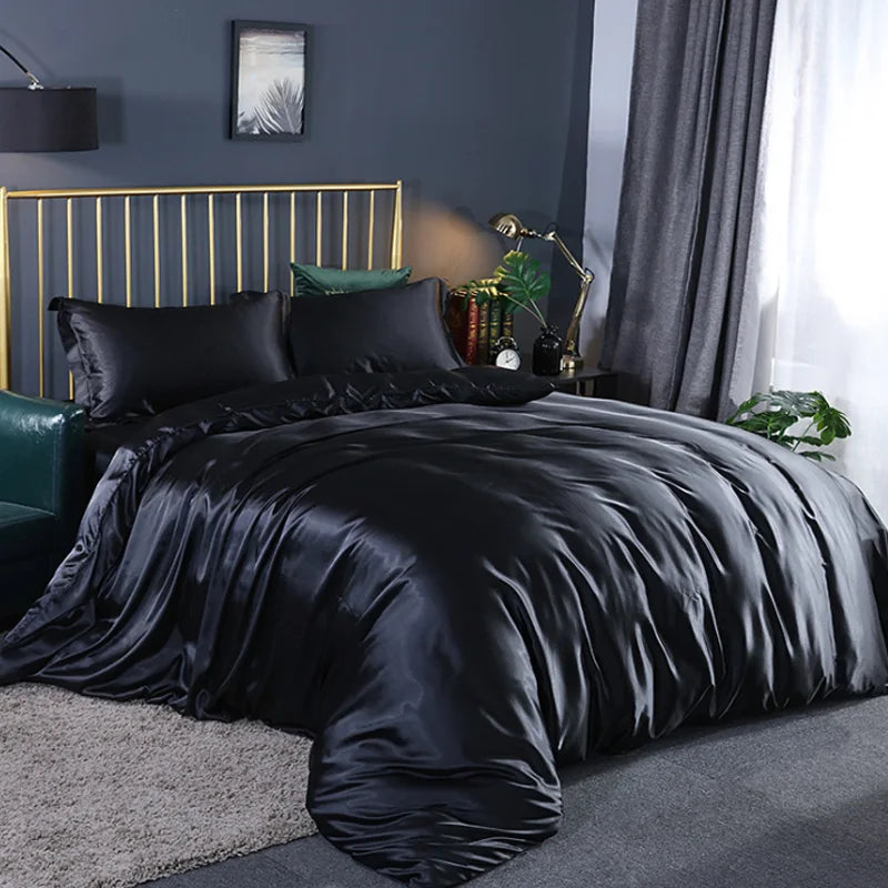 Silky Soft Duvet Cover Set – Textured Microfiber Comforter Cover with Zipper Closure, Corner Ties & Pillow Shams