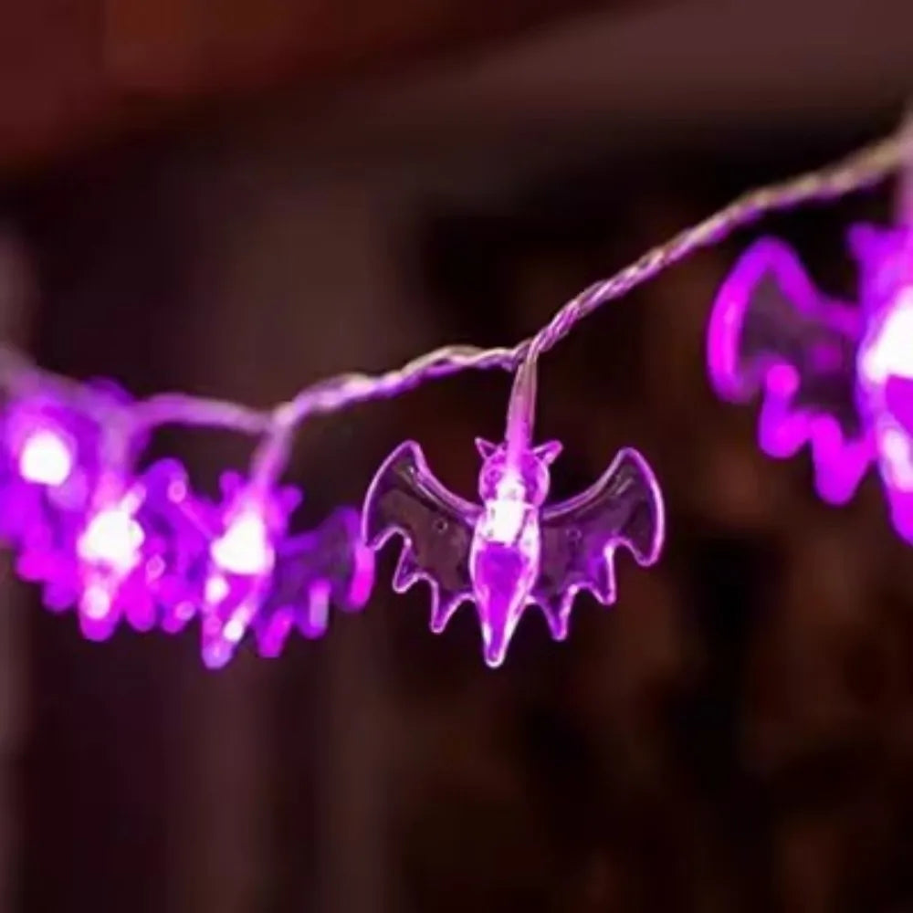 Halloween Bat LED String Lights 1.5M–3M, Spooky Bat Fairy Lights for Indoor & Outdoor Decor, Haunted House, Bedroom, Yard & Halloween Party Decoration