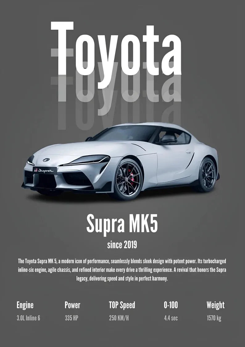 Classic Simple Wall Art Japan Cars Luxury Esthetics Super Sports Car HD Canvas Print Poster Home Living Room Bedroom Decoration