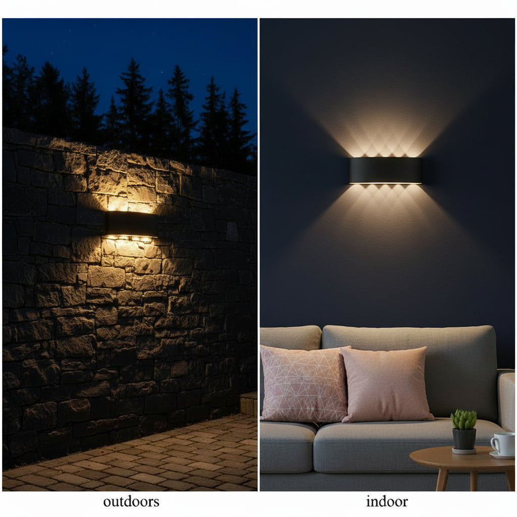Modern LED Up & Down Wall Light – Outdoor & Indoor Exterior Sconce for Home & Garden
