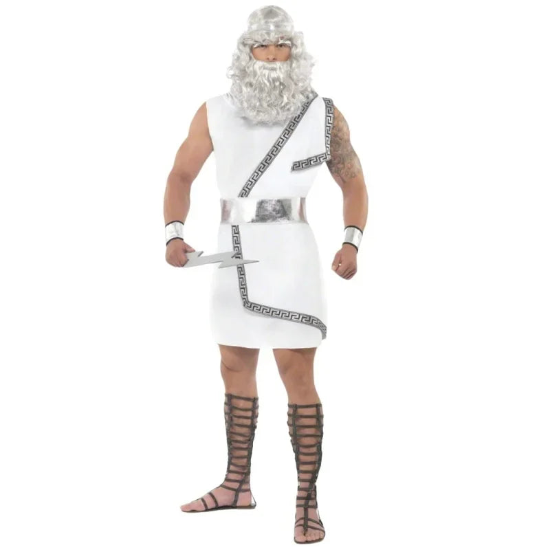 Halloween Ancient Greek Mythology Olympus Zeus Hera Costume Toga God Goddess Outfit Cosplay Ancient Egypt Cleopatra Costume