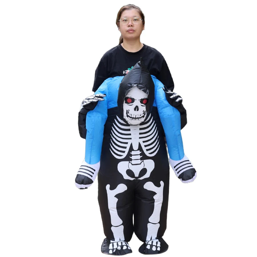Halloween Funny Performance Costumes Terrifying Ghost Pumpkin Man Inflatable Costumes Day of the Dead Carnival Party Cosplay
